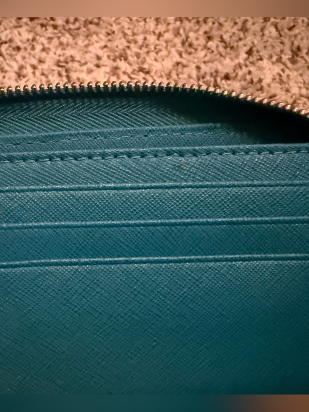 MICHAEL KORS Teal Zip-Around Wallet - Picture 4 of 6